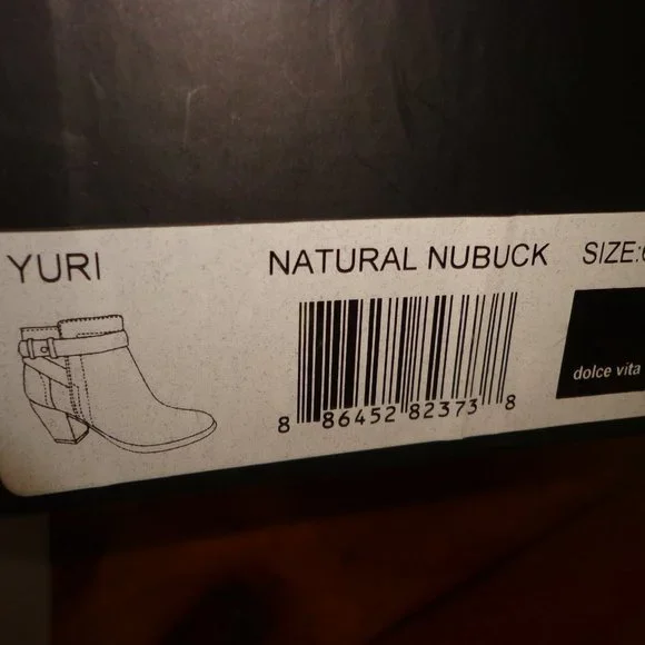 FIRM Dolce Vita Yuri Bootie in Box 6M Perforated Nubuck Zip Closure Natural - Picture 3 of 14